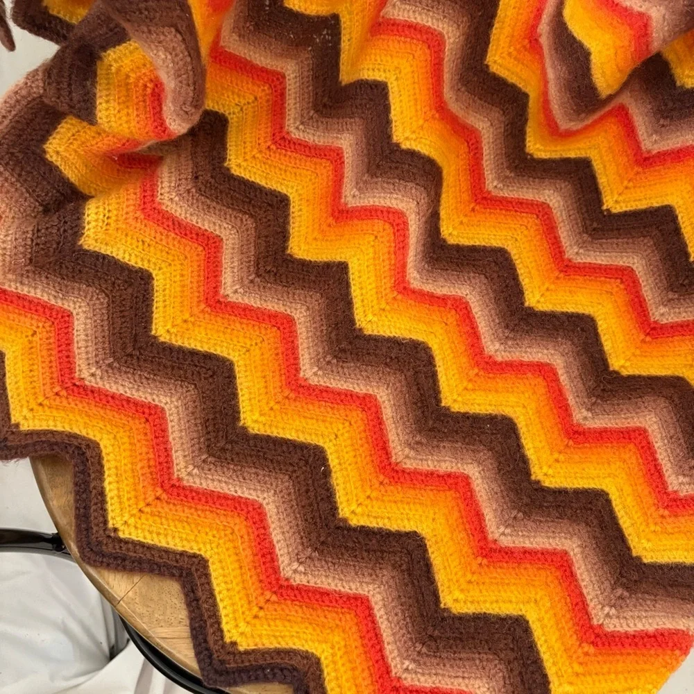 Vintage crochet throw